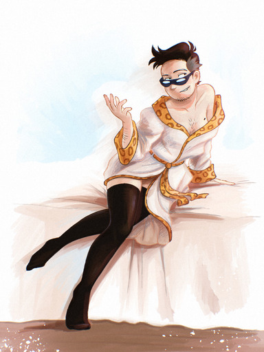 shitlord in bathrobe